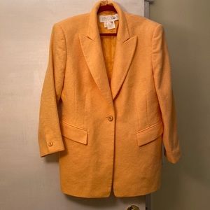 Escada New Virgin Wool Angora Wool Logo Lining Jacket Has a Matching Skirt